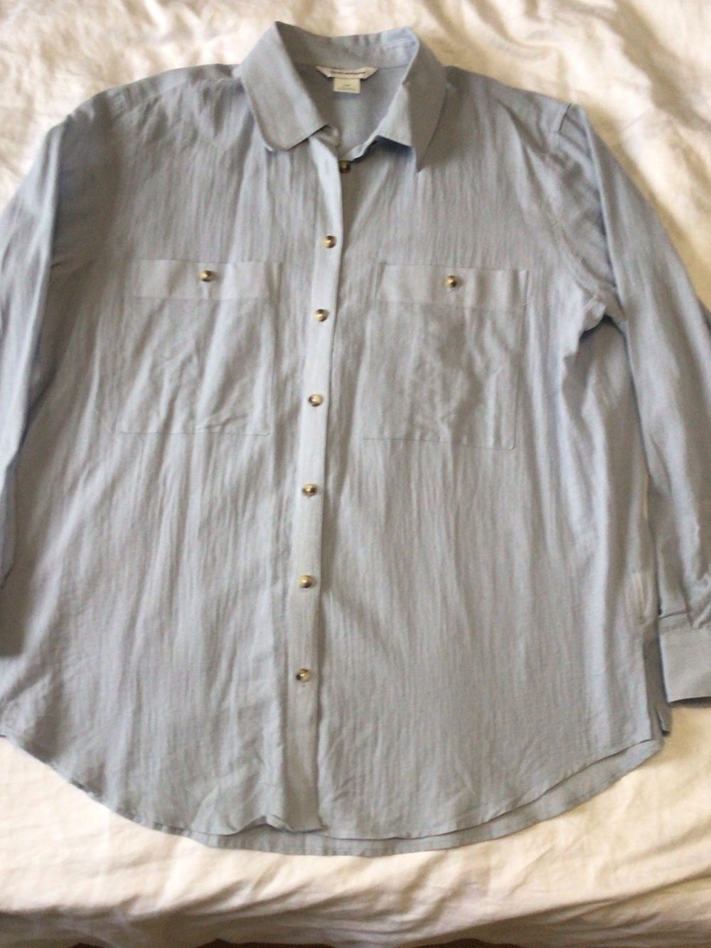 Club Monaco Light Blue Casual Button-Down Shirt